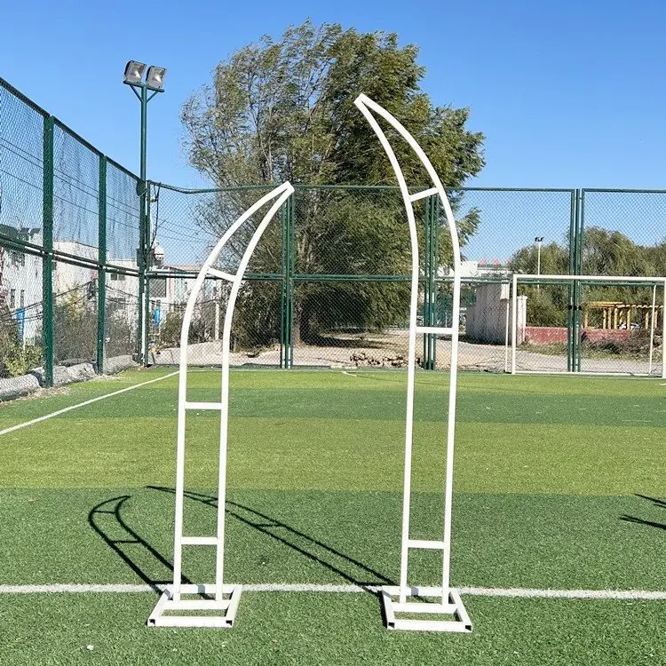 Top Quality Customized Sizes Stands Gold White Metal Party Wedding Stage Backdrop Decoration Arch Horn Stand For Sale