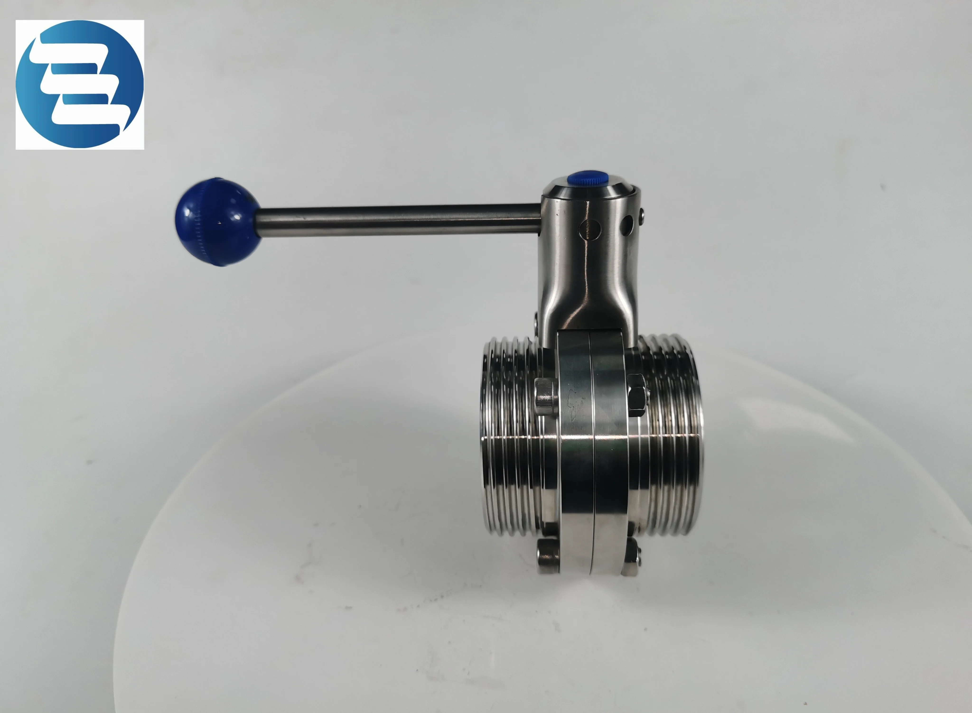 SANTHAI SS304/316L Sanitary Food Grade External Thread Butterfly Valve Manual External Thread Butterfly Valve