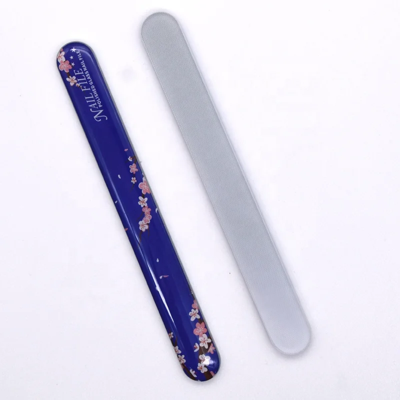 Manufacturer hot selling blue glue nano glass nail file for polishing nails