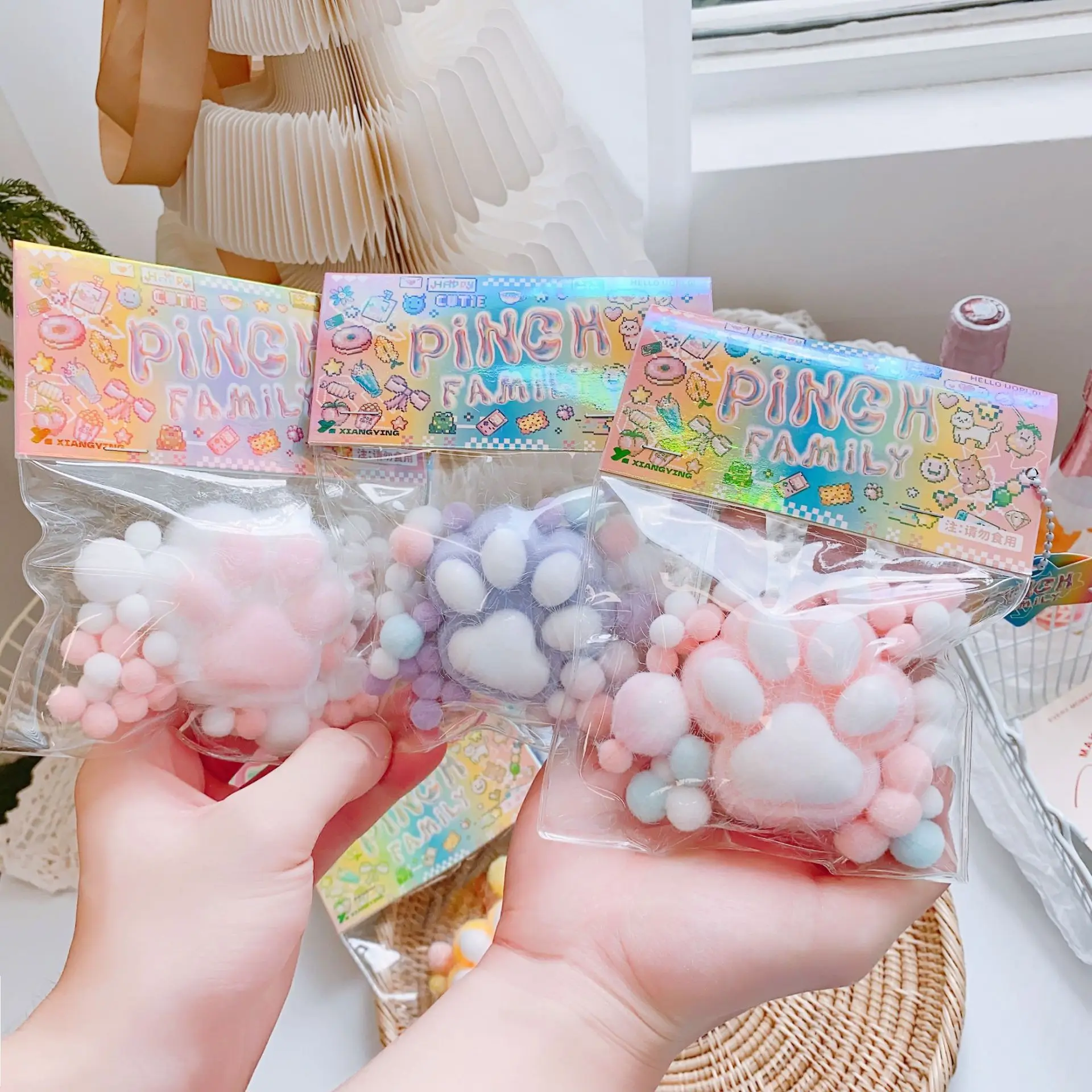 Soft Tpr Squeeze Cat Paw Toys Anti Stress Relief Decompression Fidget Toy For Kids Birthday Gifts Taba Squishy Squeeze Toys