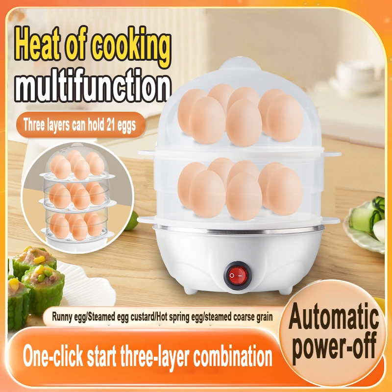 Household Kitchen Automatic Rapid Egg Cooker Machine 7 Egg Capacity Electric cheapest steaming eggs in steamer
