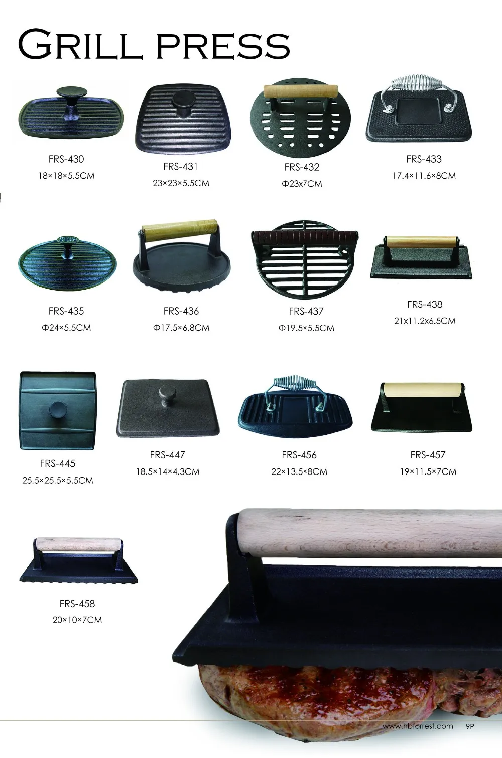 Cast Iron Steak Weight & Bacon Press