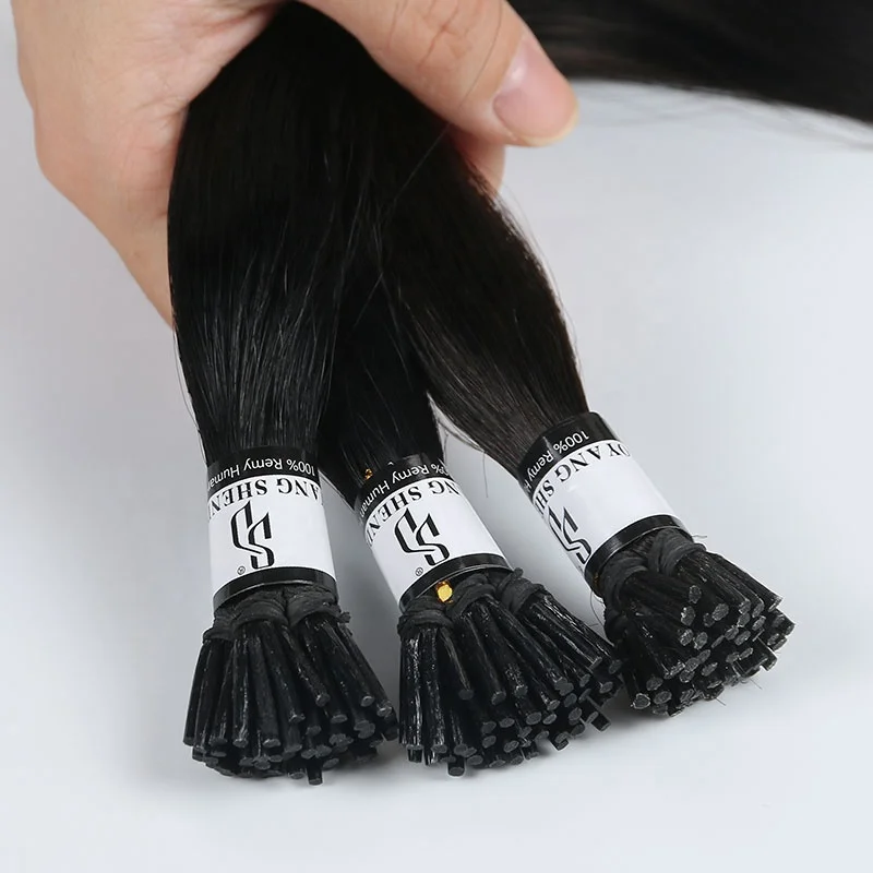 Indian Keratin Pre Bonded Remy I Tip hair extensions Wholesale Cuticles Aligned 100% natural hair extension human itip vendors