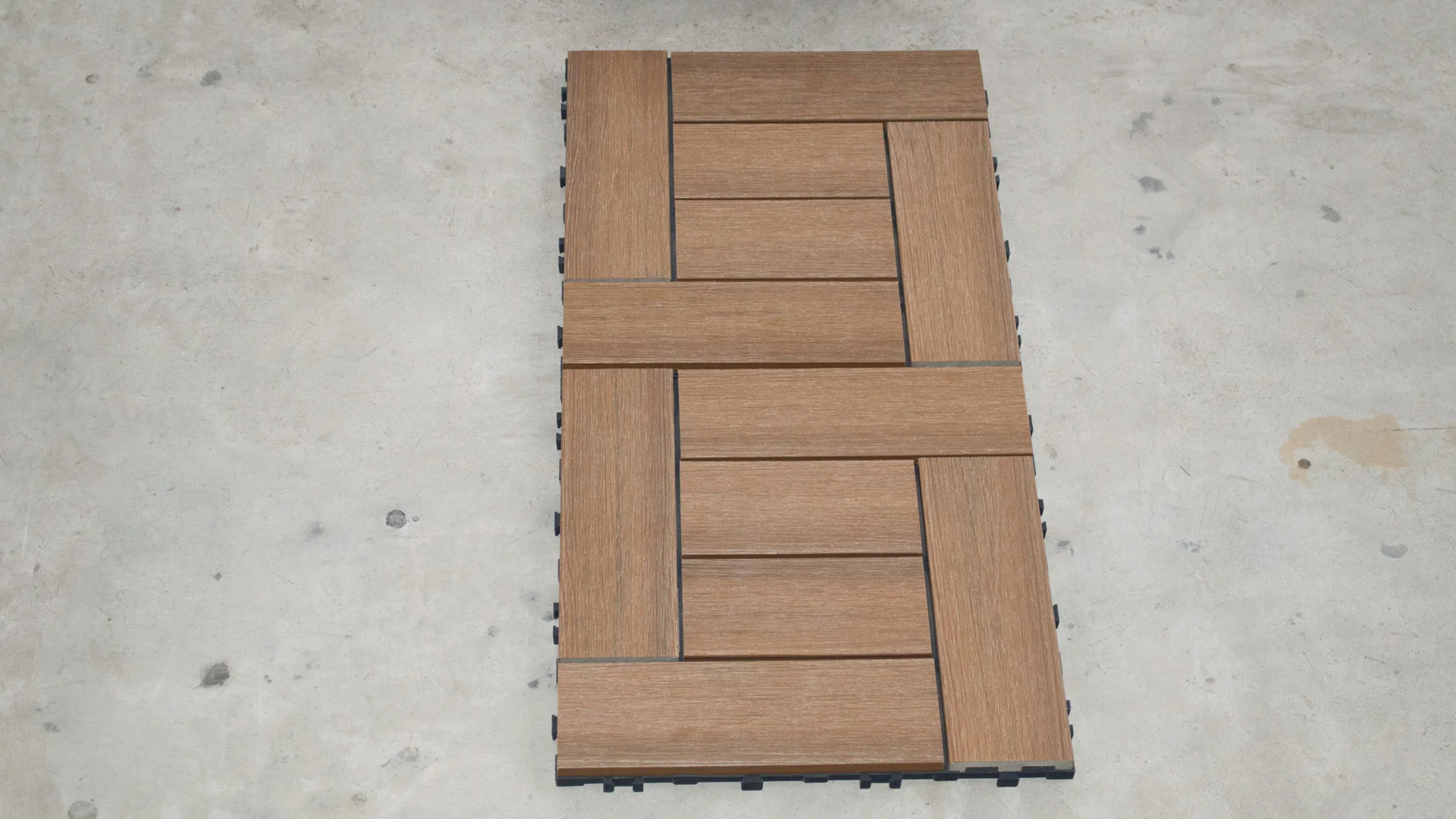 New design  300*300MM Co-extrusion extruded wood plastic composite  easy installation deepembossing wpc decking tile
