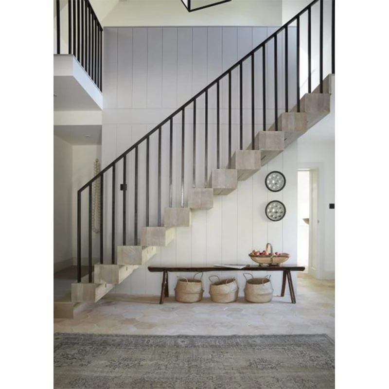 Blh-47  Fashionable  Staircase Wrought Iron Balustrade Balaustrada De Ferro Forjado Escadaria Marble Staircase For House And Vil