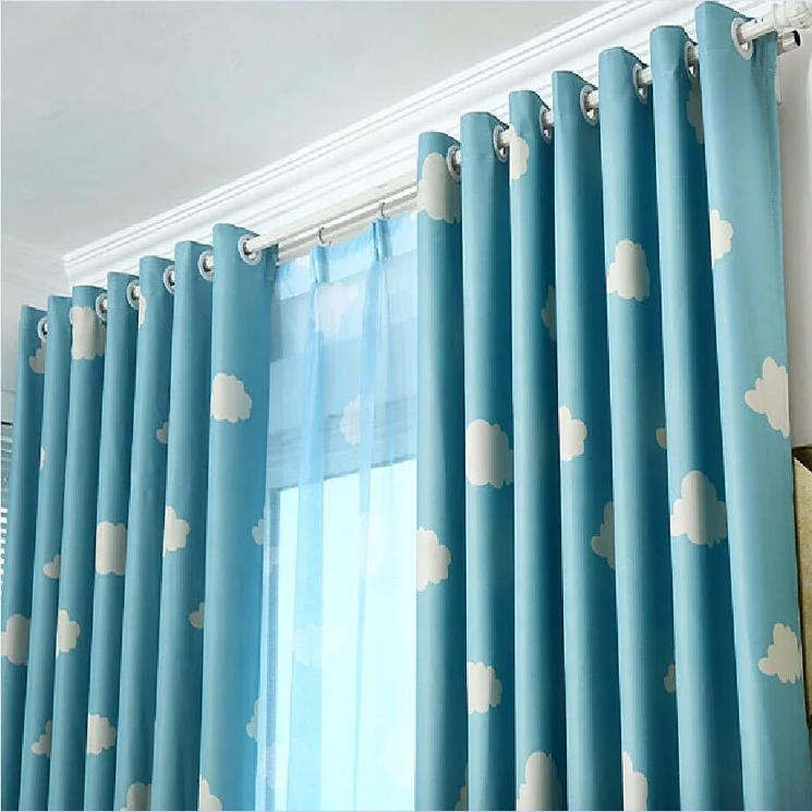 Wholesale Elegant Soundproof Polyester Kids Blackout Jacquard Curtains for Living Room