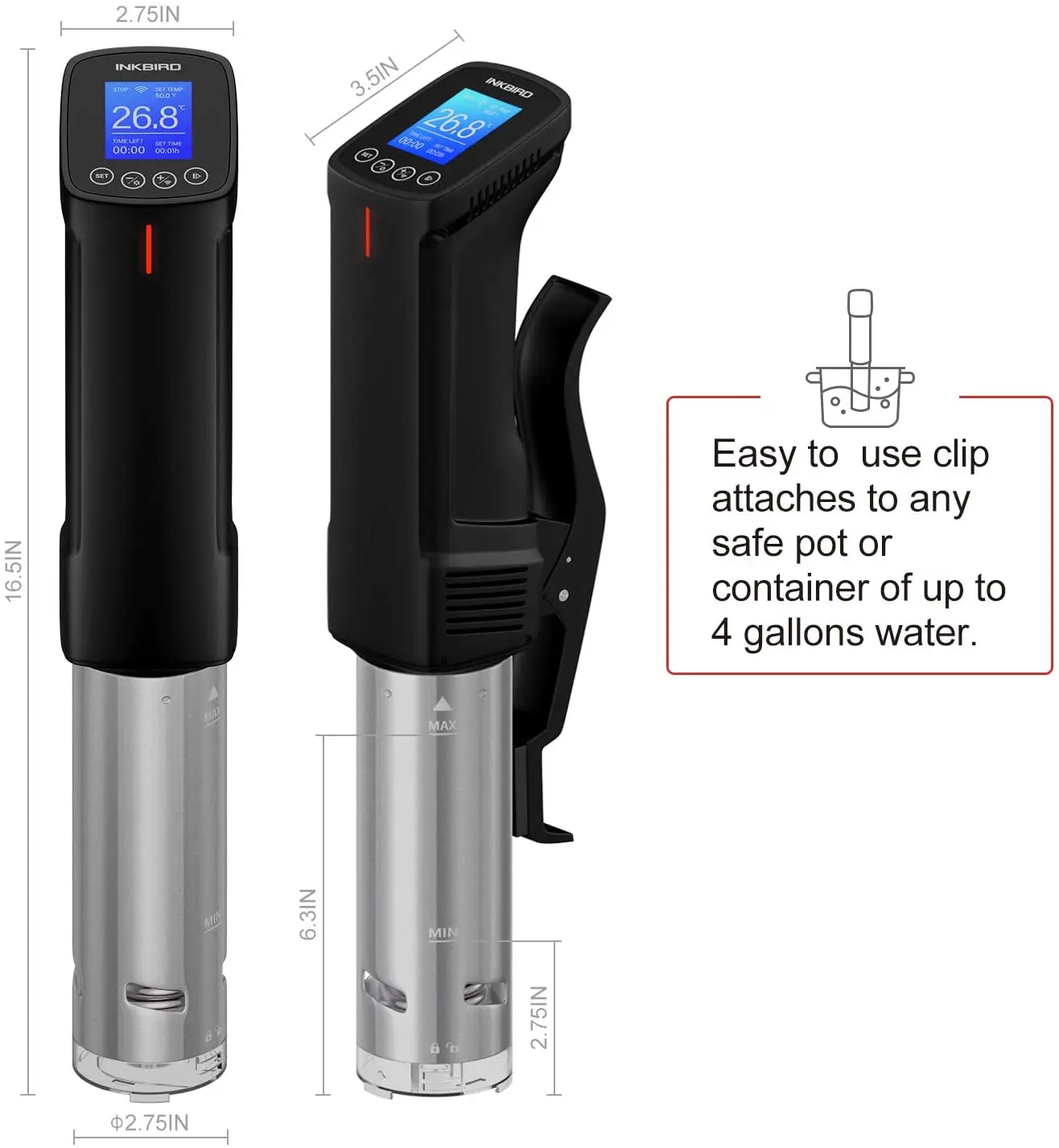  Inkbird Wi-Fi Sous плиты ISV-100W 1000 Вт нержавеющая сталь термический погружной