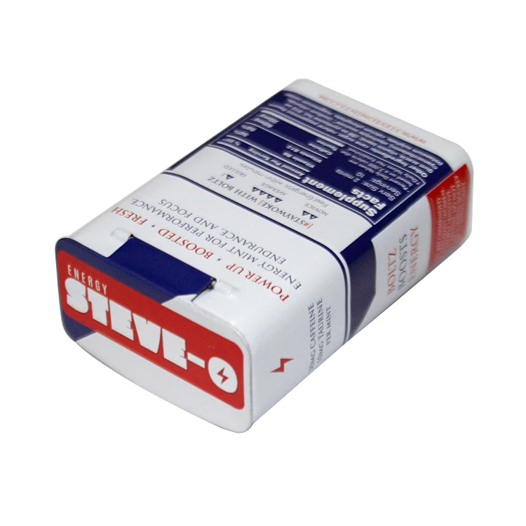 Wholesale Food Grade Small Chewing Gum Tin Can Candy Metal Box Hinge Lid High Quality Mint Tins Chocolate Metal Packing Box