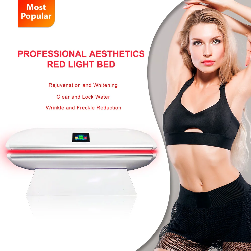 Suyzeko Free Logo Customize Increased Blood Circulation 660nm 850nm LED Light Pod Red NIR Infrared Light Therapy Bed for Clinic