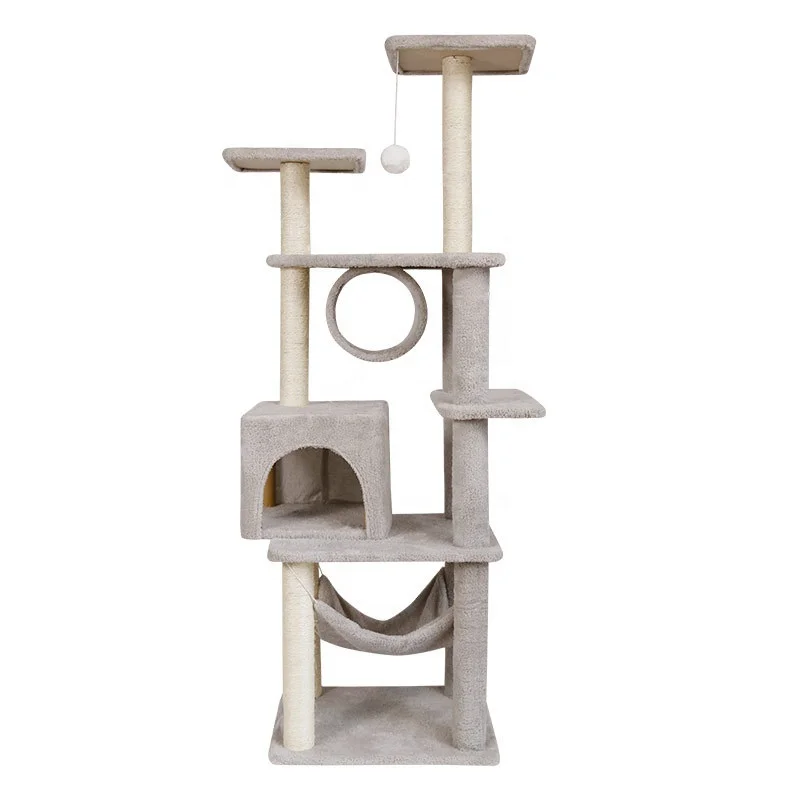 Cave House Medium Cat Tree Playing Cat Tower with Sisal Scratching Post Climbing Frame Pet House cat tree