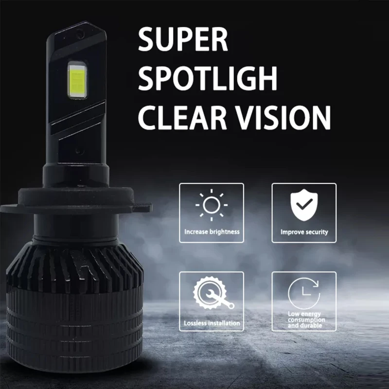 High Power H4 Led Headlight Bulb With Canbus 6000k H11 H3 9005 9006 Led Lights For Auto Accessories