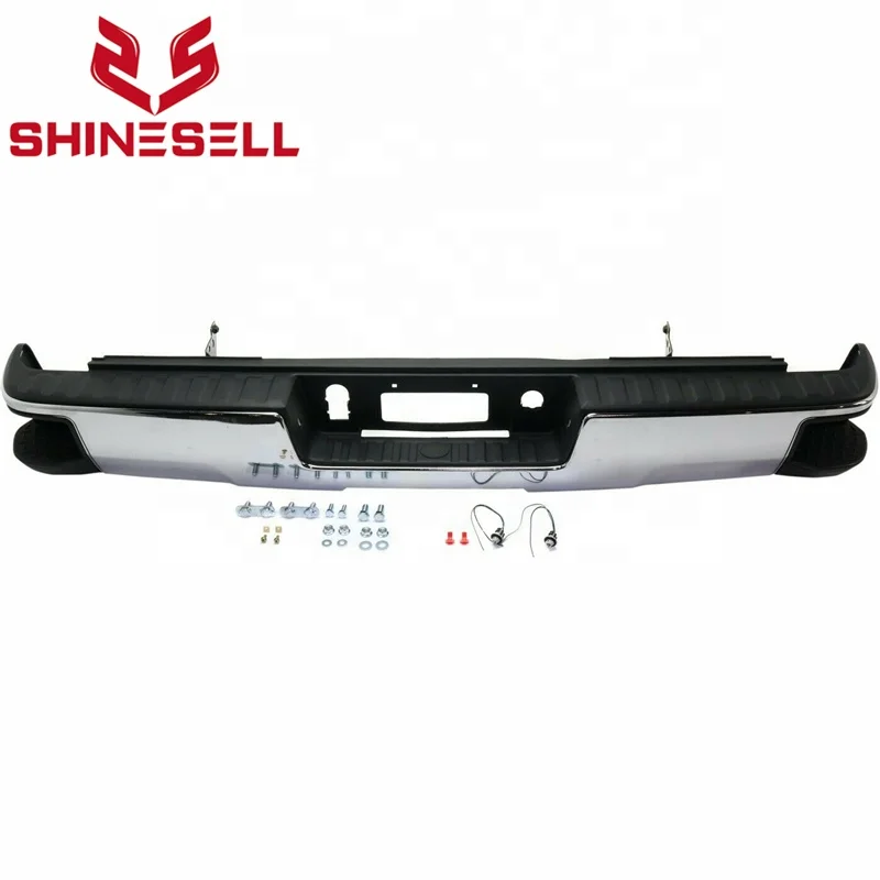 Chrome Rear Step Bumper Car Bumpers with Sensor Hole Sierra 2014 2015 2016 2017 for Silverado Chevrolet Shine Sell 100% New