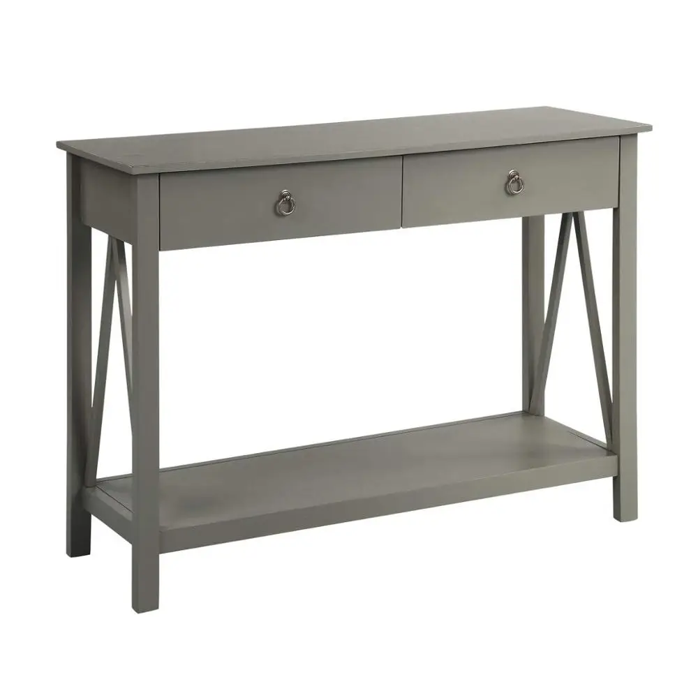 
 Серый деревянный современный стол для прихожей  