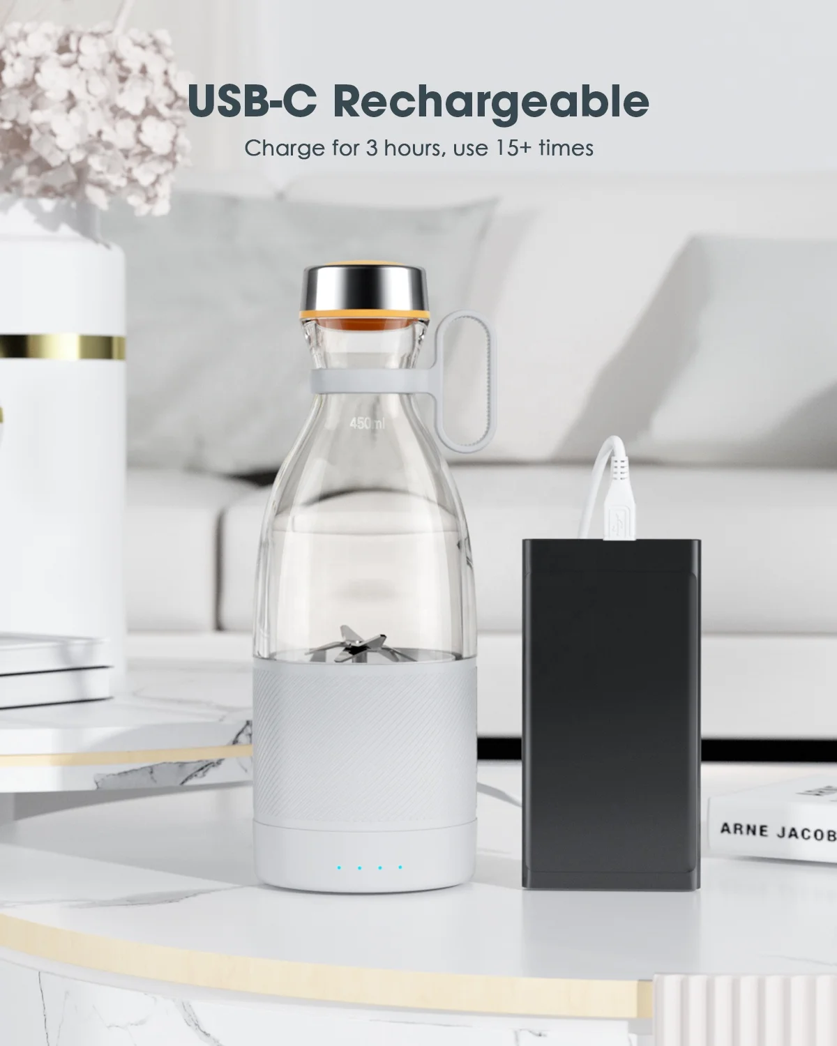 Manufacturer Direct 450ML Large Capacity Juicer Blender Portable Blender Juice Bottle