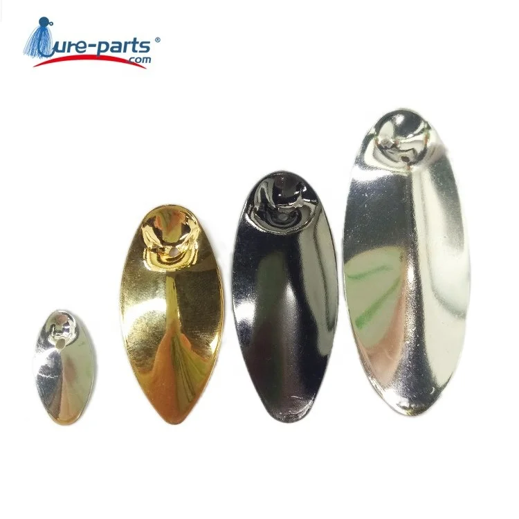 Factory Wholesale Multi Size Fishing Spinner Bait DIY Accessories Blades Smooth In-line Blades