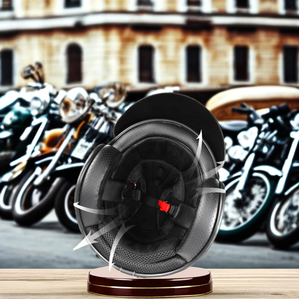 High Quality Vintage Open Face ABS Motorcycle Helmets Retro Dual Sport Smart Scooter Gear for Riding