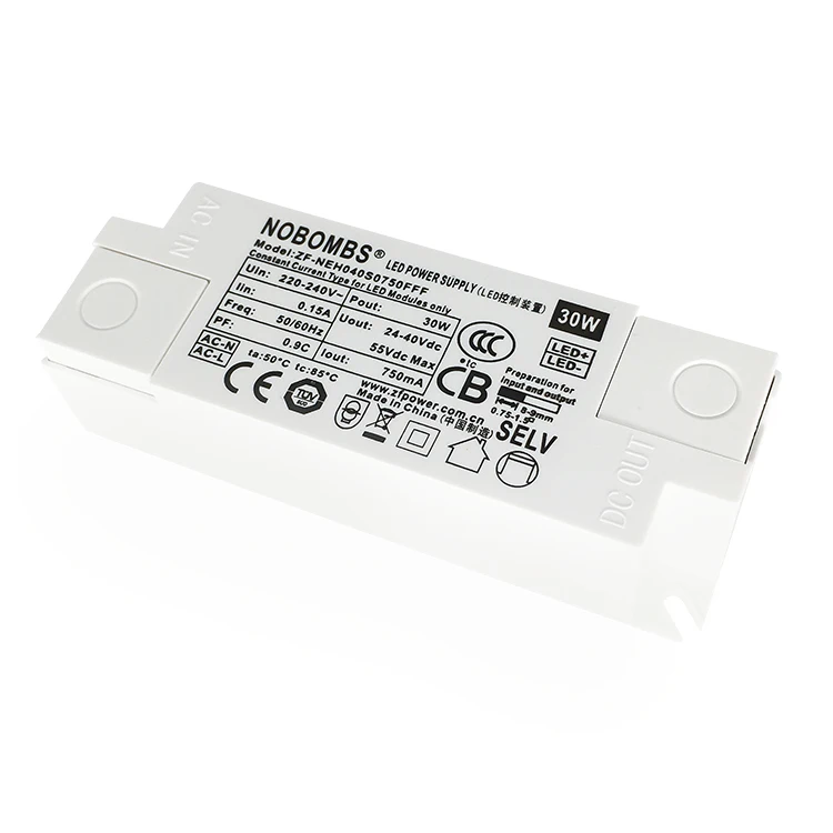 
High PF bipolar no flicker LED panel light constant current isolation certified LED driver 30W750mA European standard power supp 