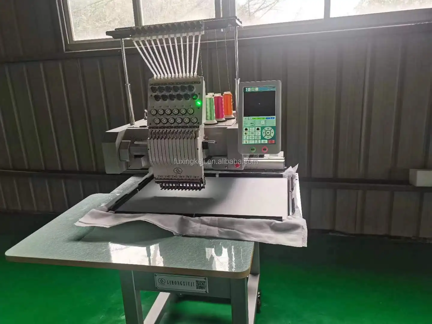 Used High quality Taiwan LIHONG single head 12 needles computerized embroidery machine industrial embroidery machine