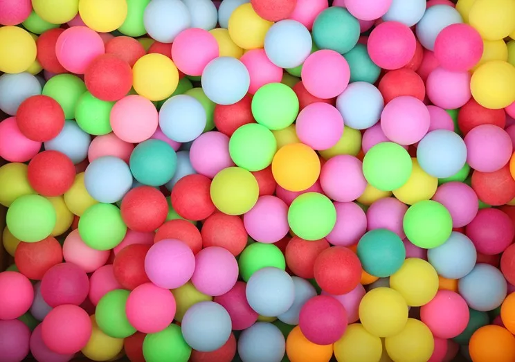 Cheap 2020 colorful logo ping pong ball plastic table tennis ball in bulk for promotion game decoration party