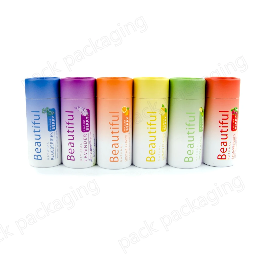 Hot sale biodegradable environmental lipstick tube paper tube push-up container shipped within 7 days lipstick packaging