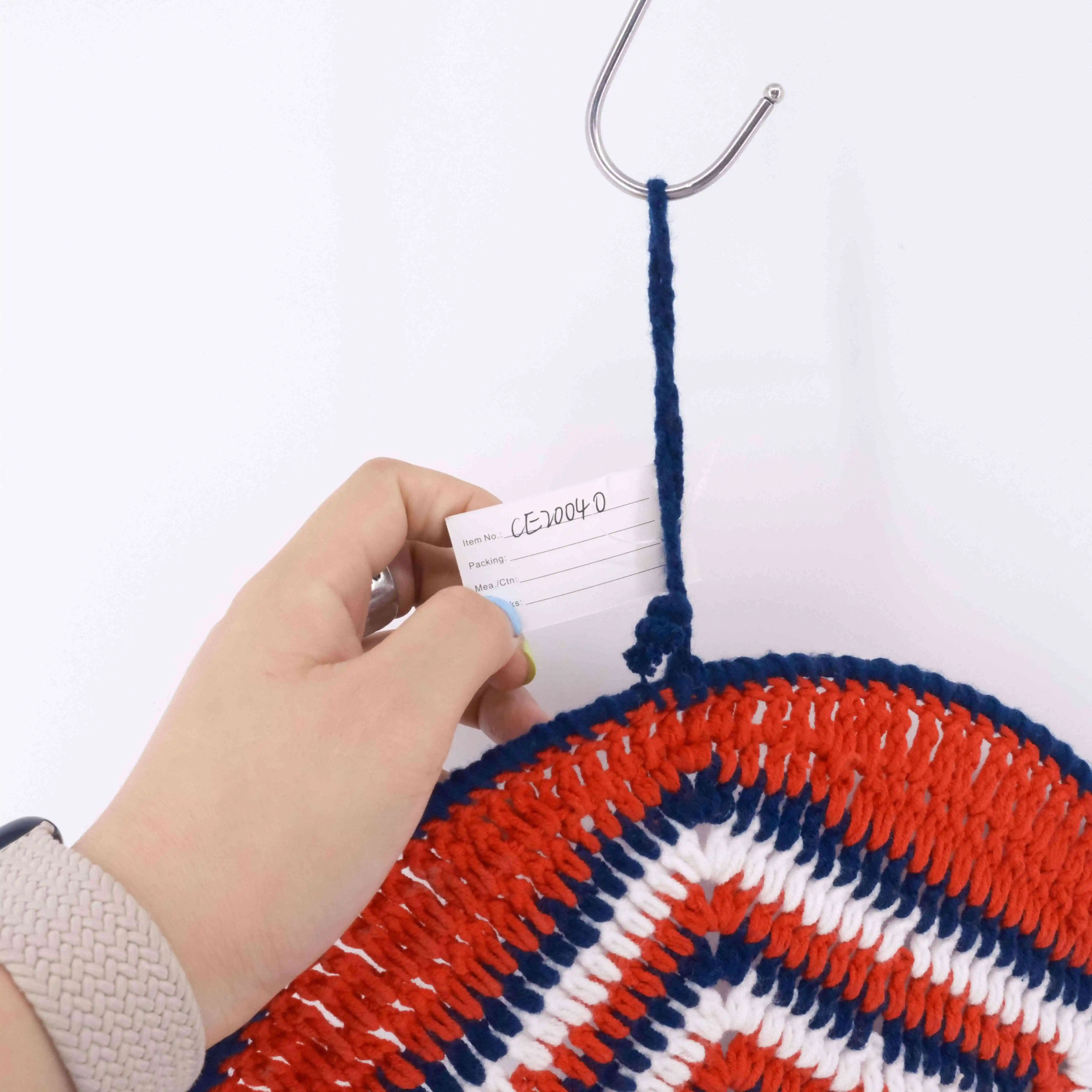 Crochet Wall Hanging Decor American Independence Day Home Decoration For Living Room Patriotic Day Crochet Ornament