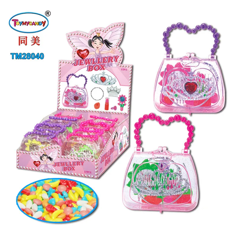 Wholesale china toy factory good selling jewelry box kid hair accessory set for girls with candy favorite gift