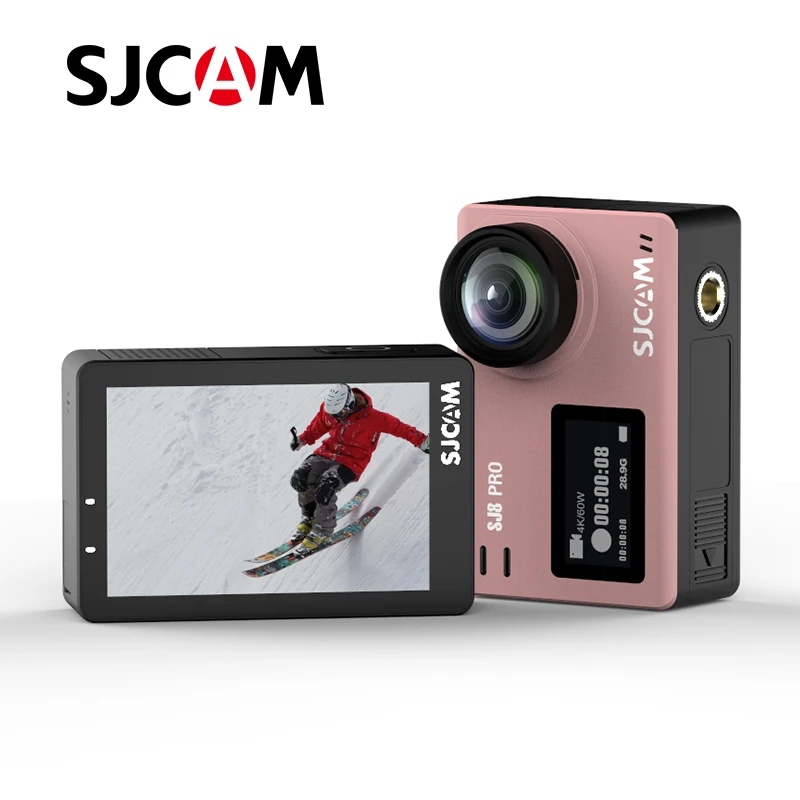 Экшн-камера SJ8 PRO SJCAM 4K с поддержкой внешнего микрофона и пульта дистанционного управления часами
