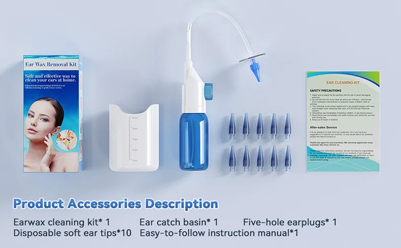 Portable E10 Ear Cleaning Device Ear Washing Cleaner Punch Ear Wax Removal Kit