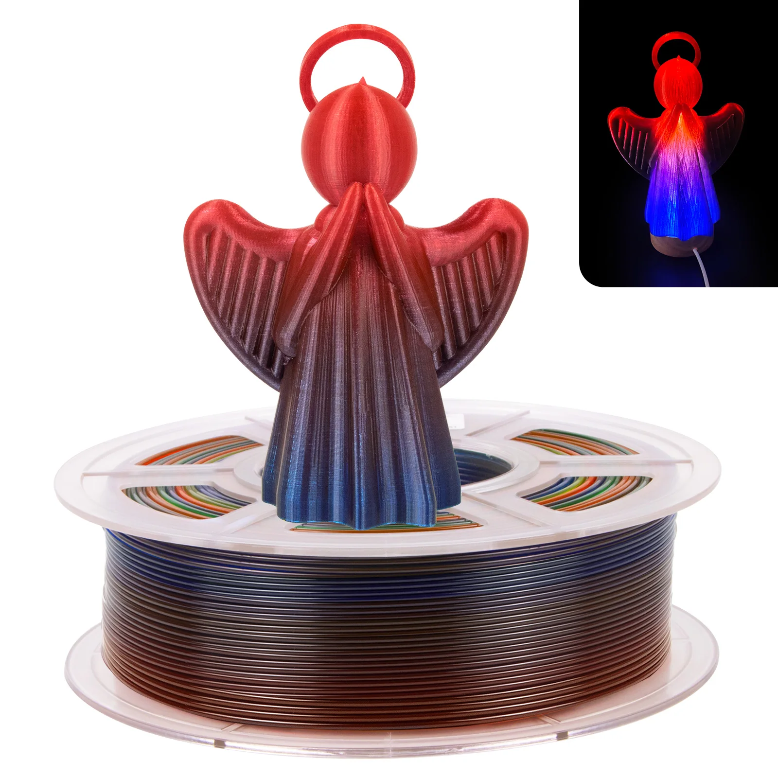 iSANMATE High Performance transparent petg filament 1.75mm petg transparent rainbow filament multi colors