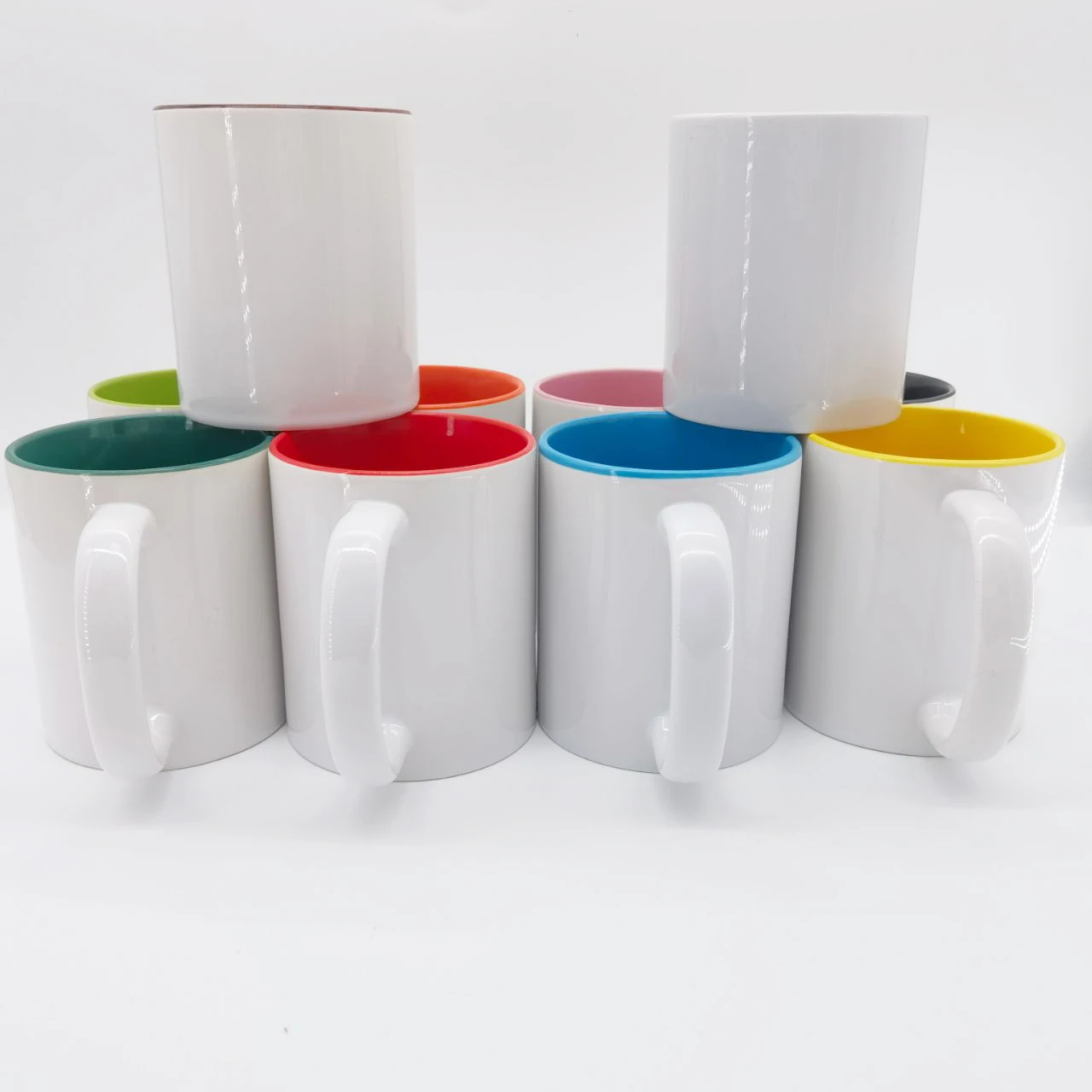 US Warehouse Reusable Personalized Logo Print White Earthenware sublimation Coffee Mug Travel Coffee Mug Custom Logo Printed