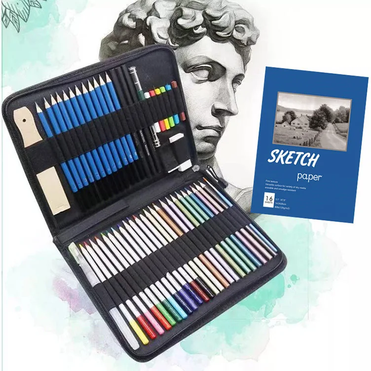 51 шт., набор карандашей для рисования