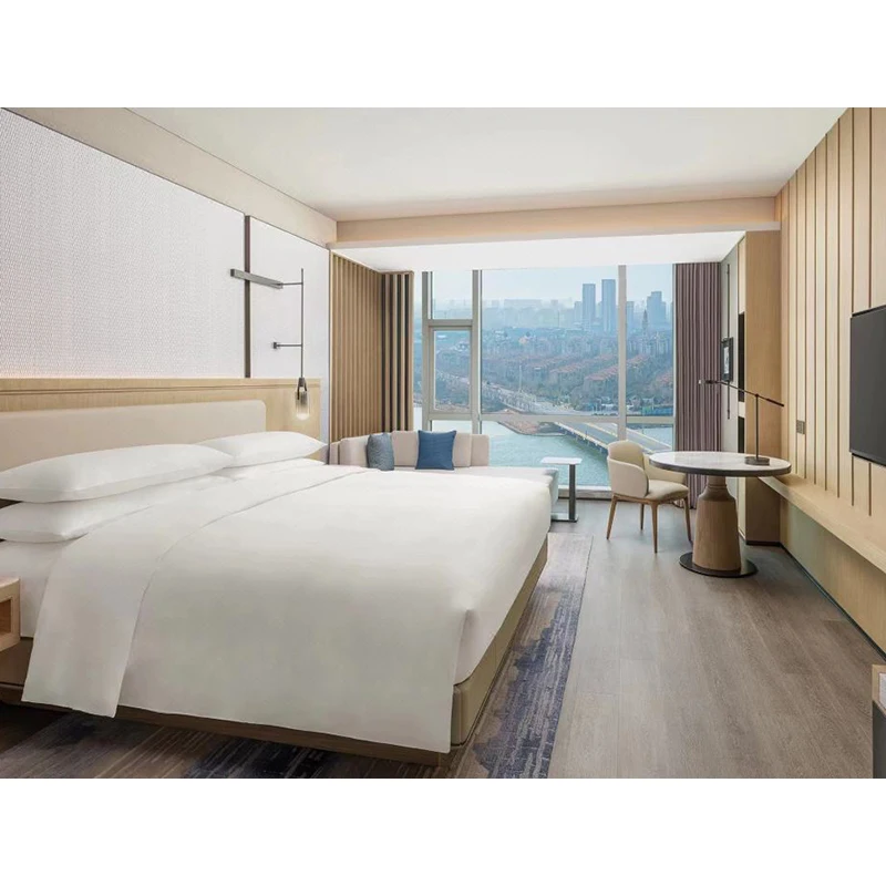 Guangzhou Hotel Furniture Wholesale Price Minimalist Hardwood Hotel Bedroom Furniture Sets For Modern Hotel Spaces