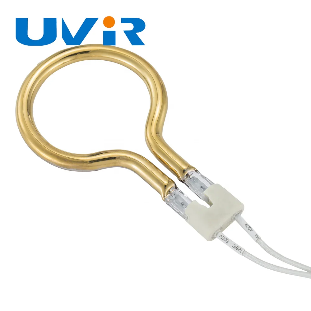 2000W Round infrared heater lamp Annular tungsten filament halogen heating lamp