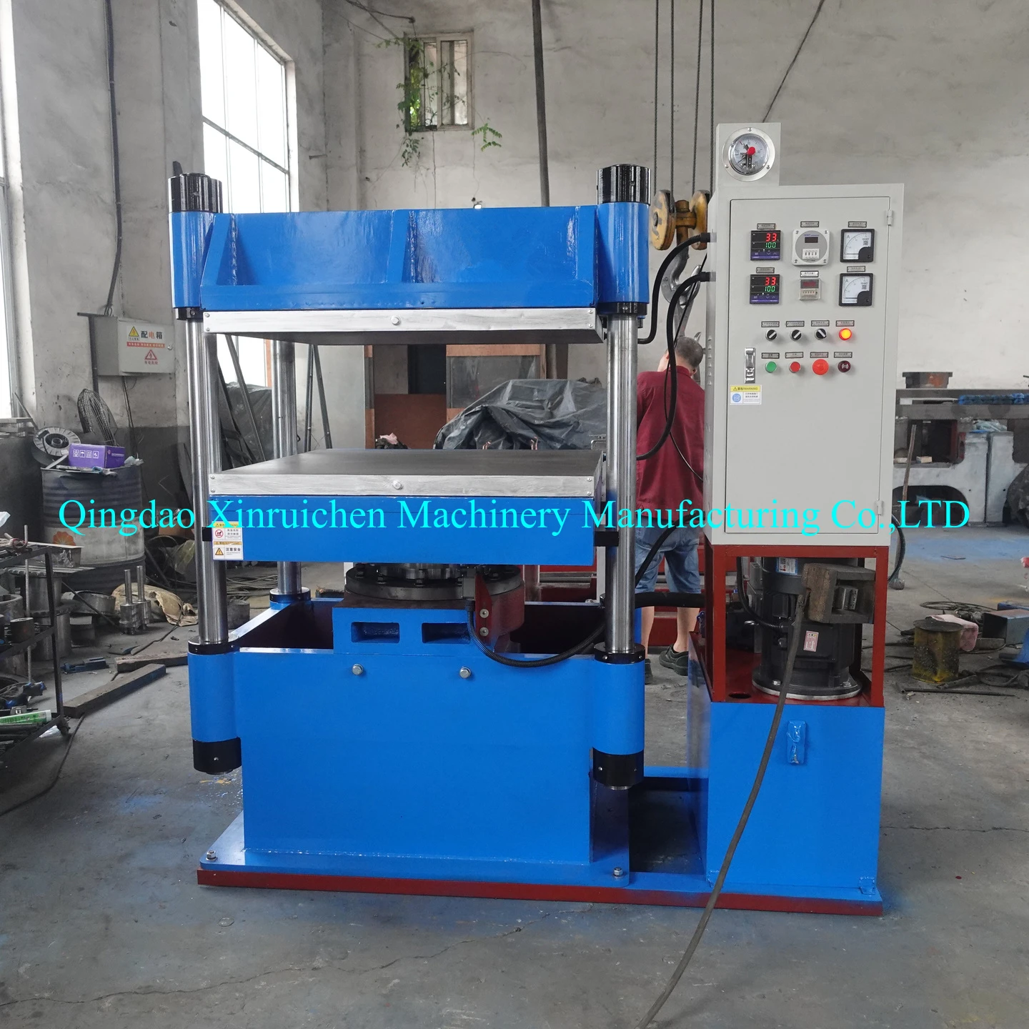 Automatic hot pressing oil seal vulcanizer four column hydraulic vulcanizing molding machine