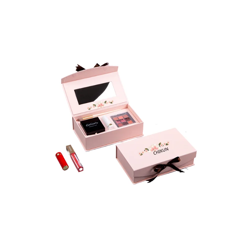 Cosmetic Box Packing With Magnetic Lid Celebrates Display Souvenir Gift Cardboard Clamshell Packaging Rigid Boxes