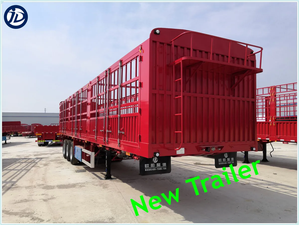  OYJD Trailers factory price high fence sidewall 40ft flatbed trailer baseboard use wood timber chairs tables transport on