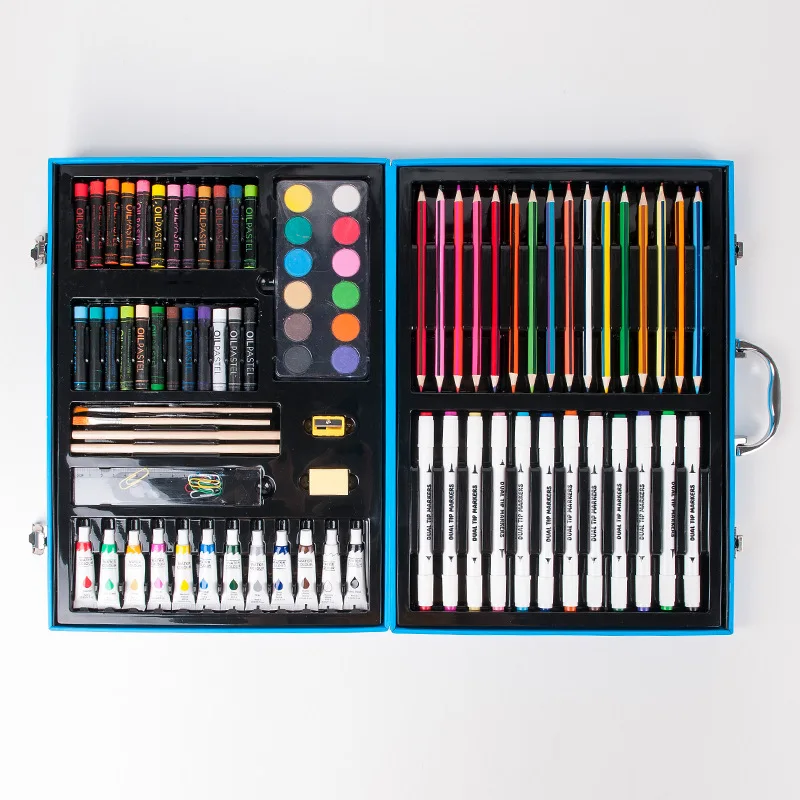 Drawing Art Set Painting Drawing Supplies 138 Pcs For Kids Box Artist Printing Art Set  Kids Stationery Gifts Promotion Market