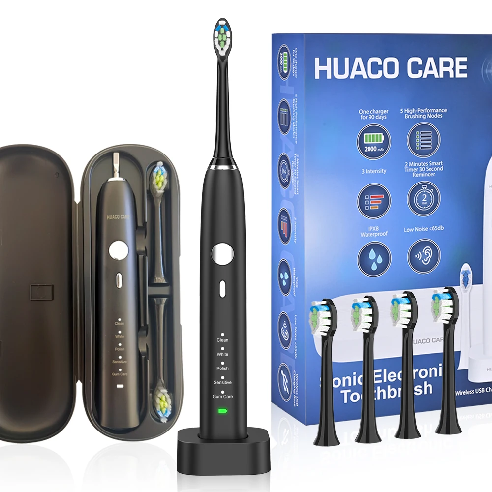 Sonic electric toothbrush with customized logo home electric toothbrush motor electric toothbrush with smart pressure sensor
