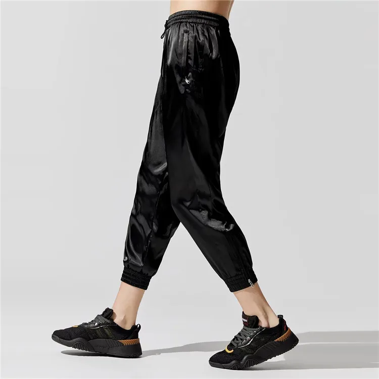 Factory Main Product Custom Fashion Comfortable Ladies Satin Sportswear Jogger Pants