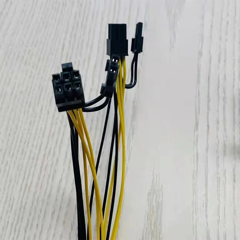 Custom Sata Power Extension Cable 18AWG 2x (6+2) Male PCI-E Y Adapter 3.0 6 Pin to Dual 8 Pin Connector Sata Male to Molex IDE