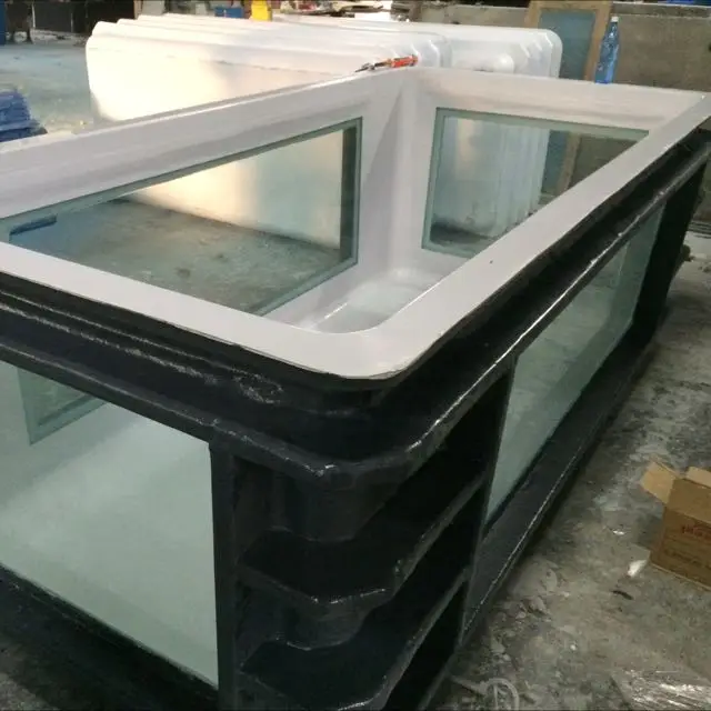 Professional koi pond FRP fiberglass fish tank with viewing window