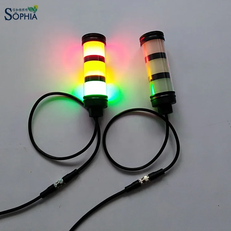 Красный, янтарный, зеленый TL50 50 мм 12 В светодиодная сигнальная башня огни с M12 QD быстрое отключение