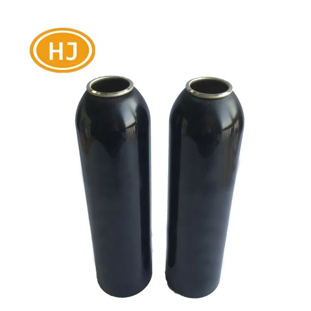 
50/100/150/200/250/500 ml Black Color Empty Custom Packaging Container Aerosol Actuator Aluminium Spray Empty Deodorant Bottles 