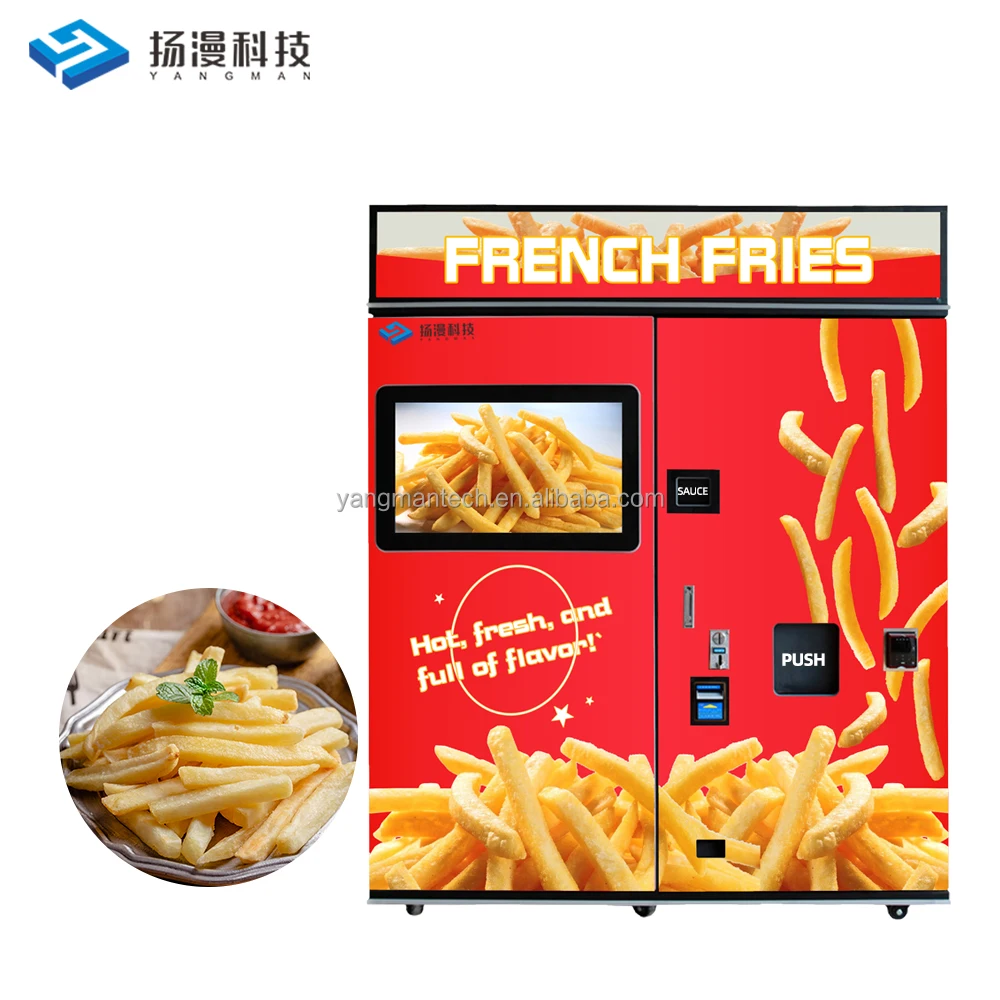 Smart Vending Machine French Fries Onion Rings Making Machine For Shopping Center