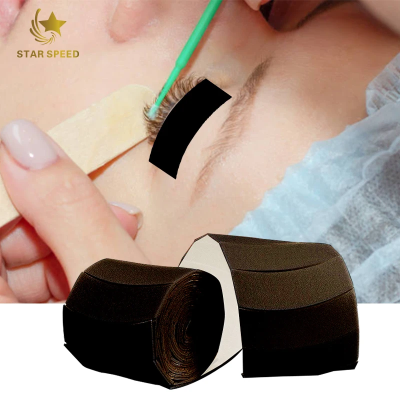 LED eyelash system use black foam eyepads black eye patches roll for UV lash extensions