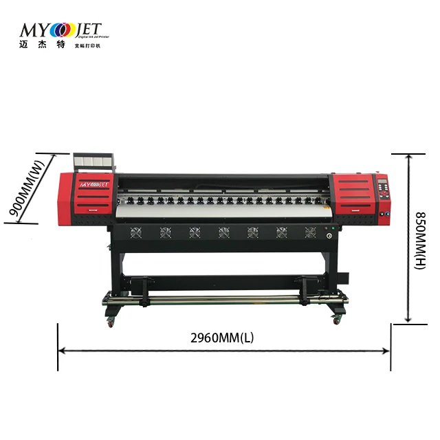 Stable Quality 1.3m/1.6m/1.9m Large Format Printer Vinyl Plotter Eco Solvent Printer With I3200/Xp600 Print Head