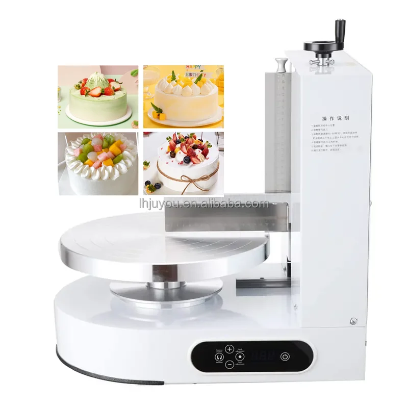 Automatic Cake Coating Birthday Cake Smearing Forsting Small Cake Cream Decorating Machine