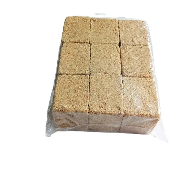 Пожарные кубики четыре кубика в упаковке с коричневым экологически чистым воском kindling