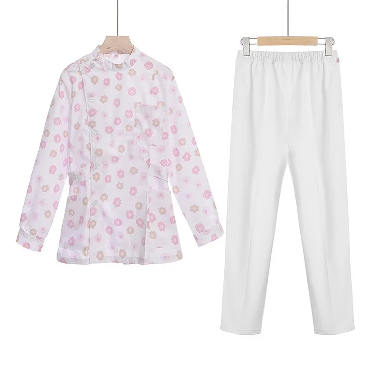 High Cartoon Printed Scrubs Top Surgical Uniforms Pharmacy Hospital Nurse Breathable Beauty Salon Dentistry Pet Doctor Overalls