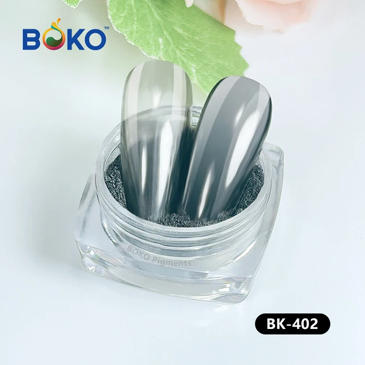 BOKO In Stock Fast Shipping Chrome Nail Pigment Powder Metallic Magic Mirror Powder